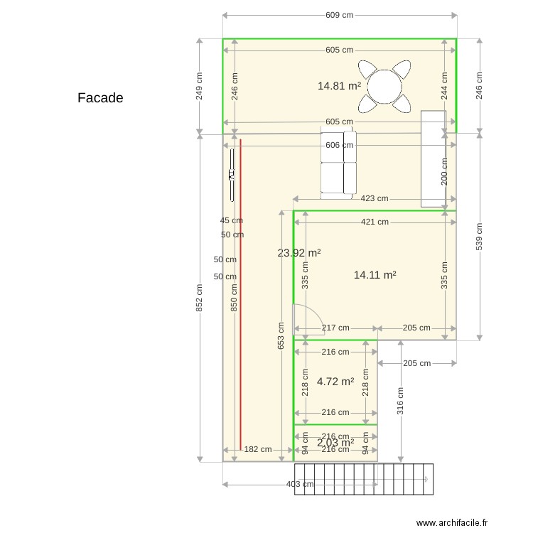 maison dessus 1. Plan de 0 pièce et 0 m2