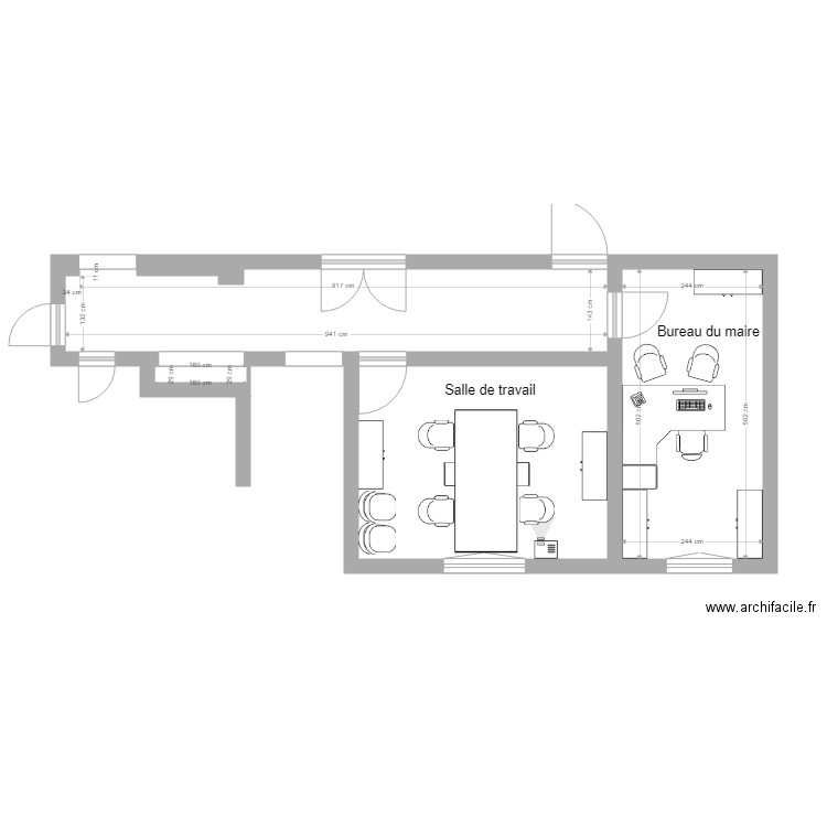 Bureaux des élus. Plan de 0 pièce et 0 m2