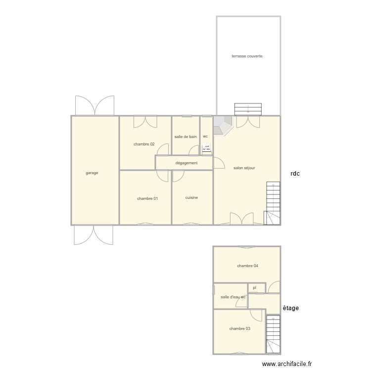 guilbaud 1321 am. Plan de 15 pièces et 129 m2