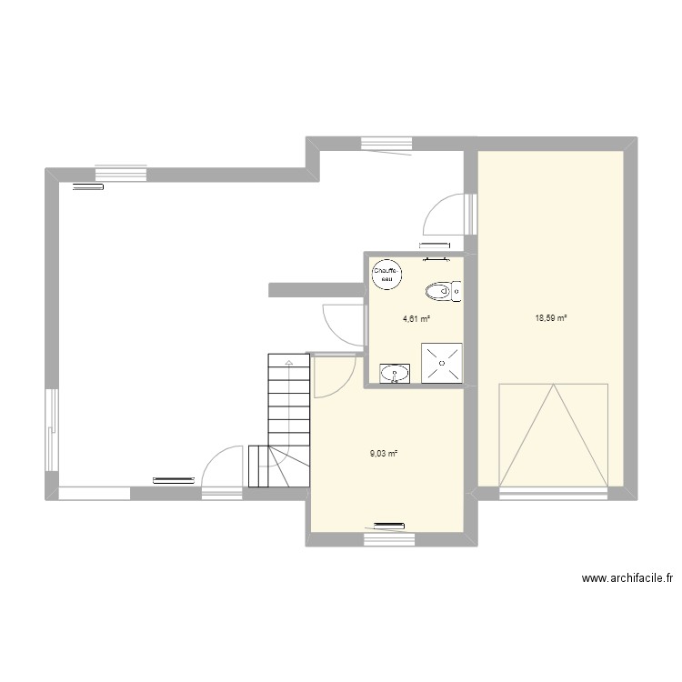 maison plan de base. Plan de 3 pièces et 32 m2