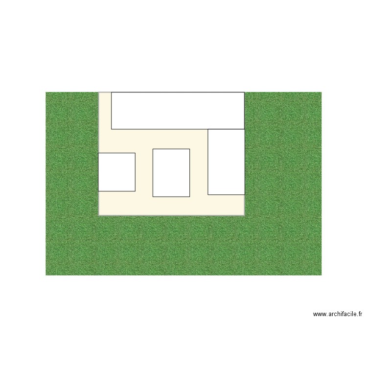 Salon Jardin. Plan de 1 pièce et 9 m2