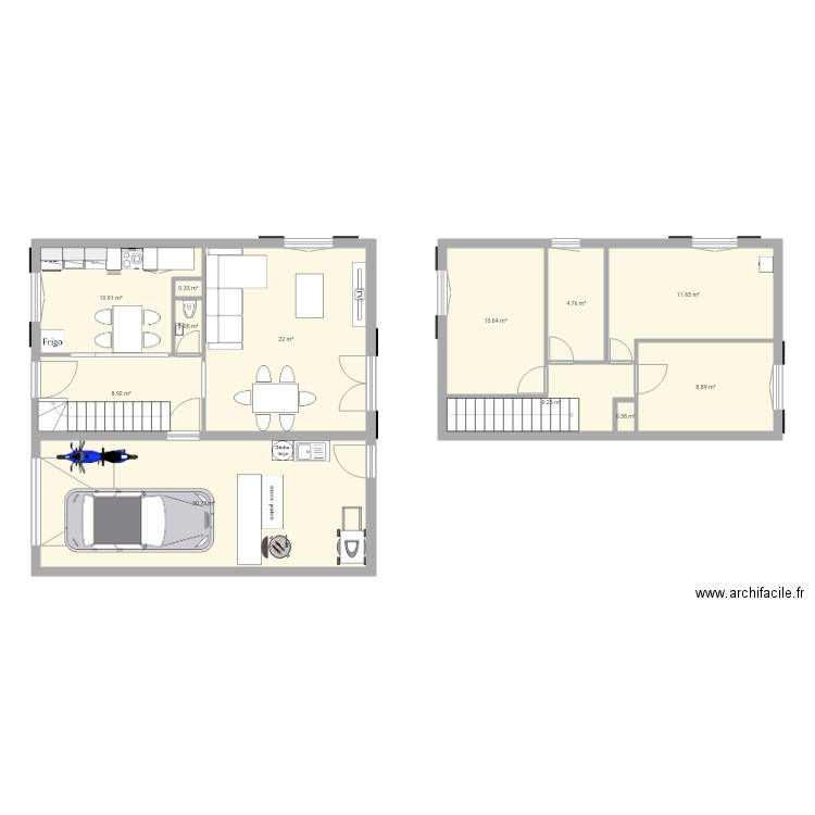 maison. Plan de 0 pièce et 0 m2