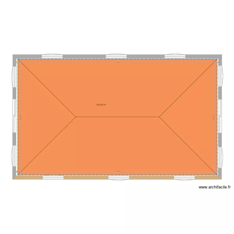 Etage 2 avec Toit. Plan de 