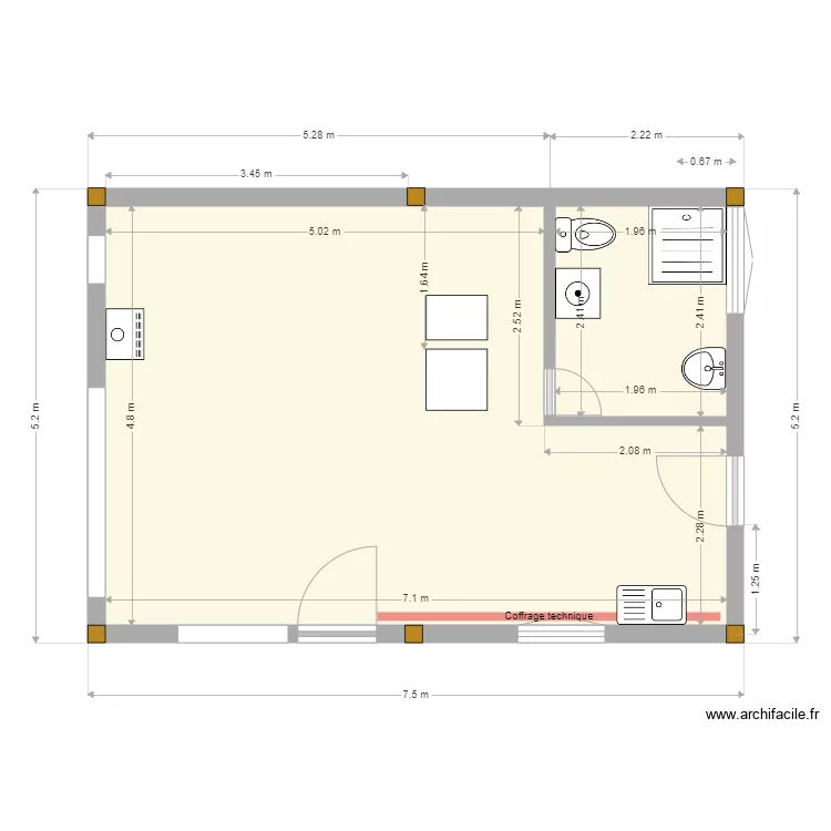 Cabane 3. Plan de Cabane 3. Plan de