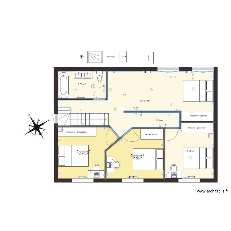 MAISON version 2 étage BIS. Plan de 0 pièce et 0 m2