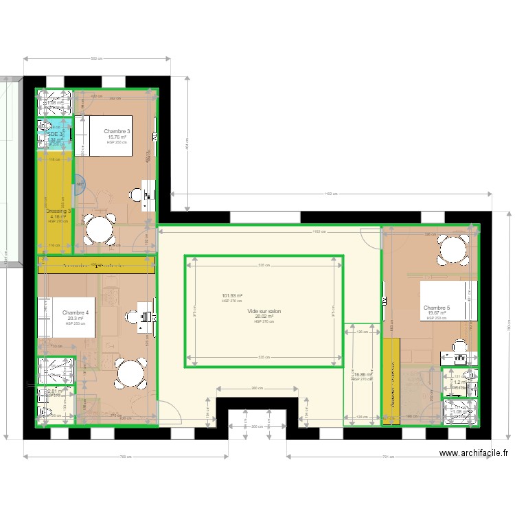 Etage Projet 3. Plan de 0 pièce et 0 m2