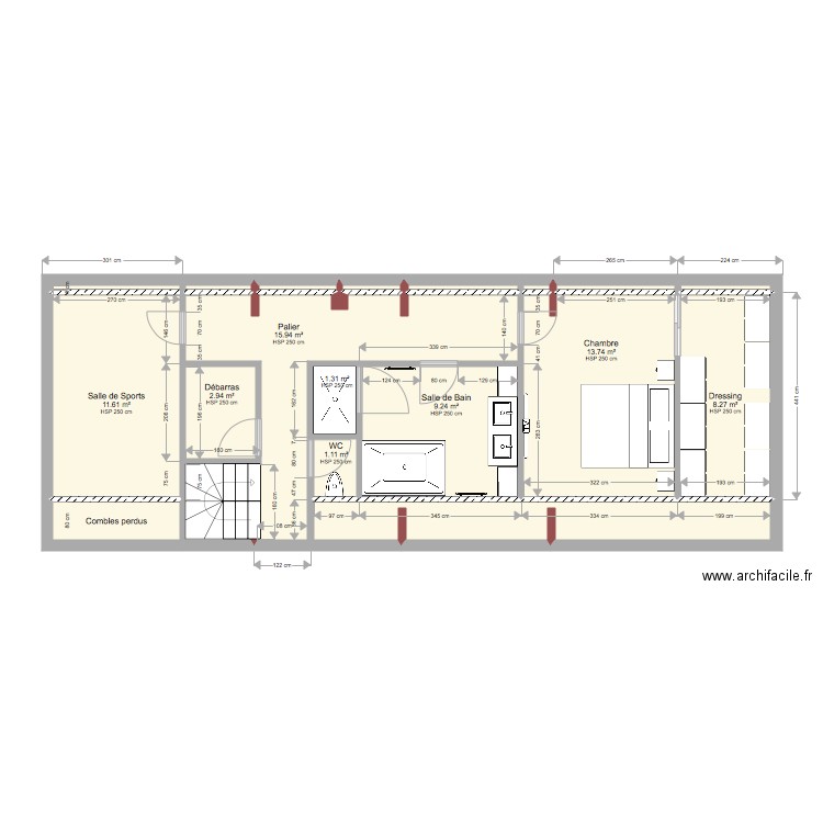 Plan étage 7. Plan de 0 pièce et 0 m2