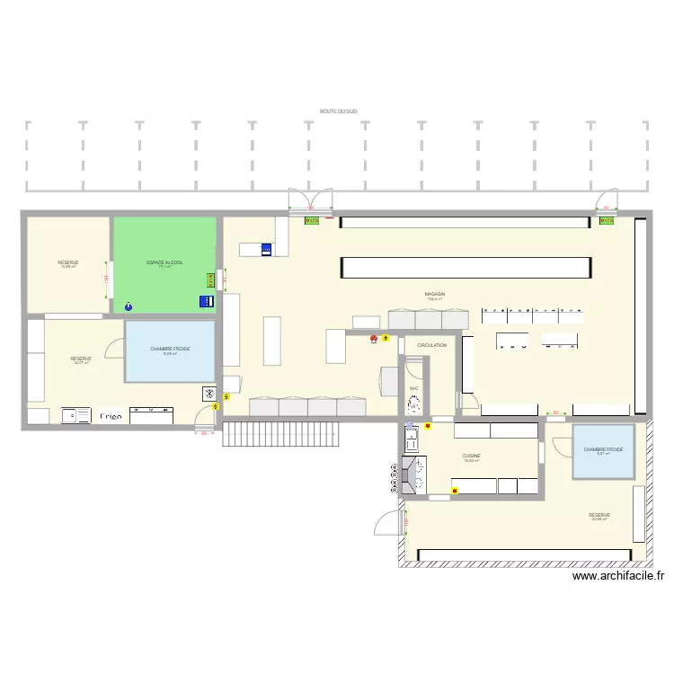 libre service de PLUM. Plan de 