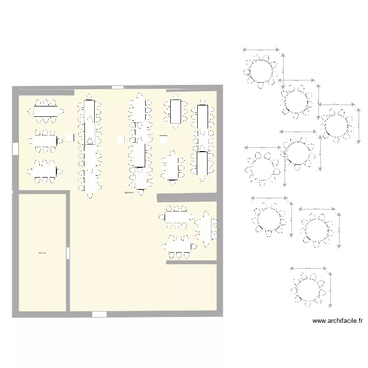Grange mariage plan 5     112pers. Plan de 