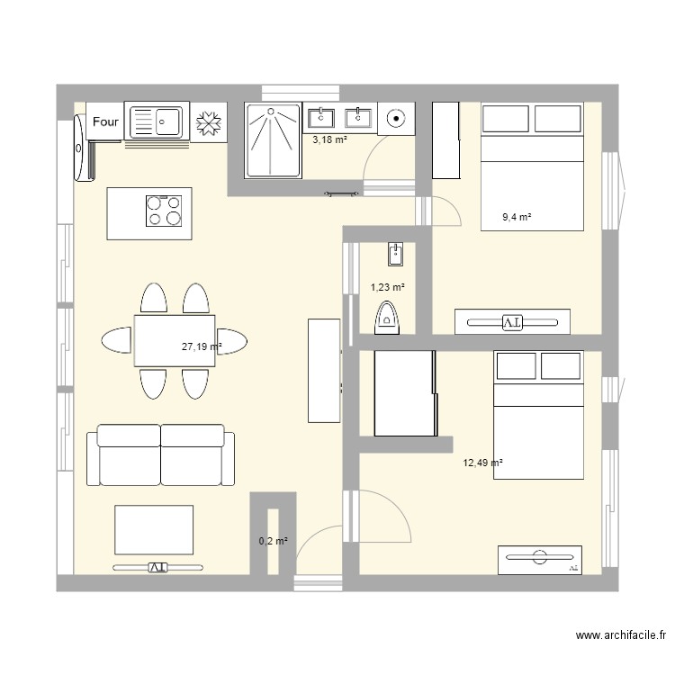 Appartement Lavandou1. Plan de 0 pièce et 0 m2