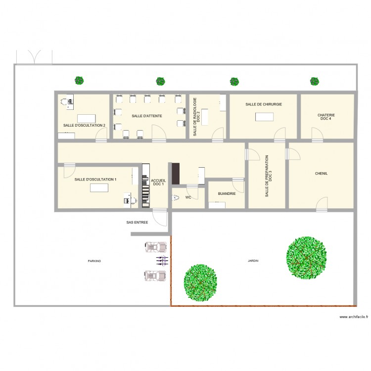 Clinique Vétérinaire. Plan de 0 pièce et 0 m2