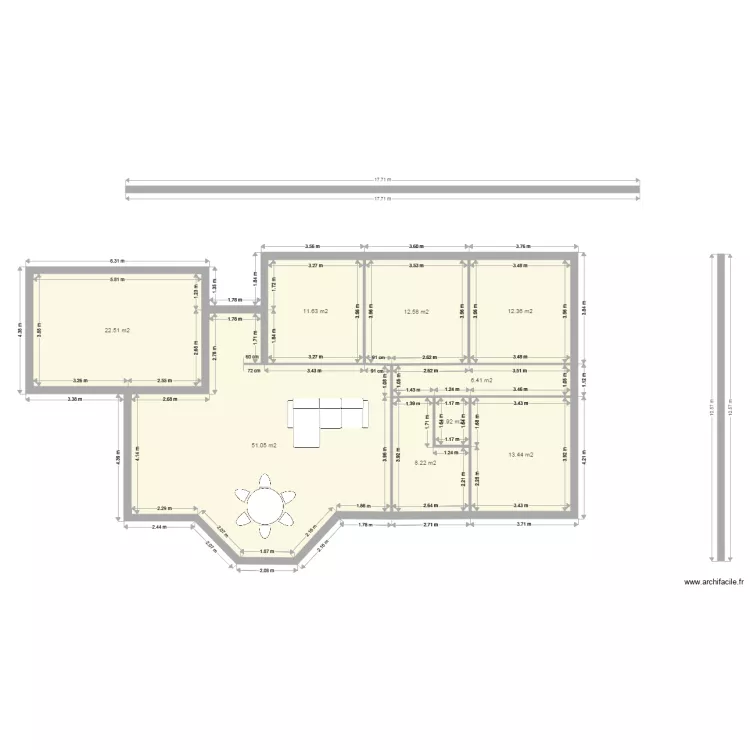 Maison 1200m2. Plan de 