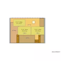 3 &eacute;crans  2 x 65" + 55"