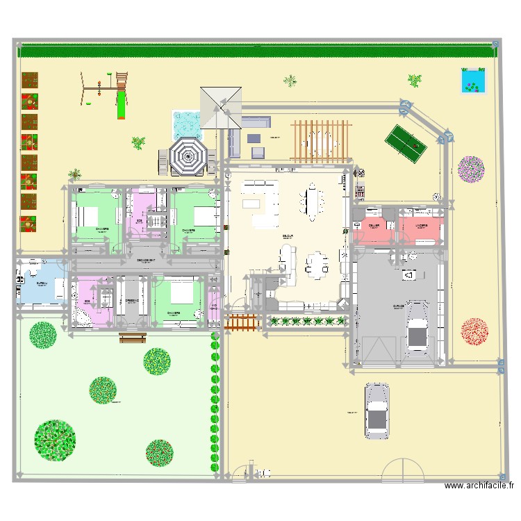 PLAN AC 15. Plan de 21 pièces et 1025 m2