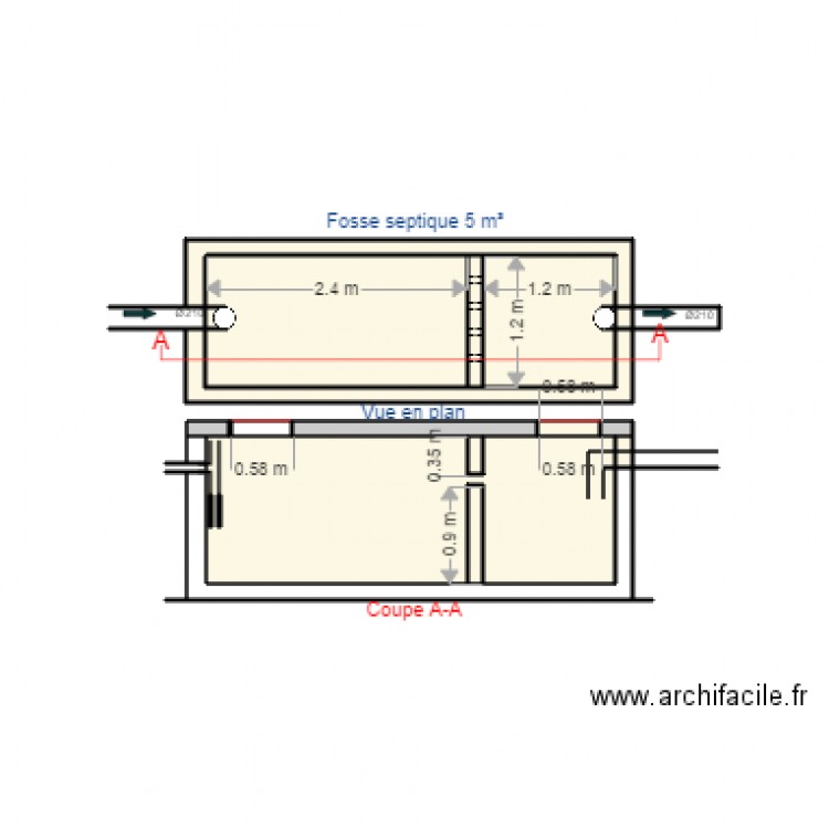 fosse septique. Plan de 0 pièce et 0 m2