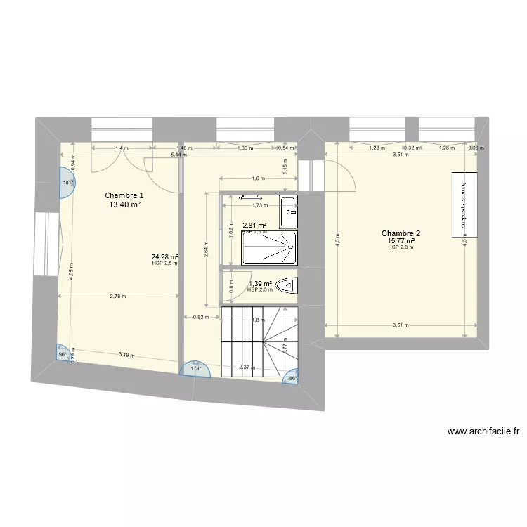1er etage saint aubin sdb modifi&eacute; ALEX elec. Plan de 