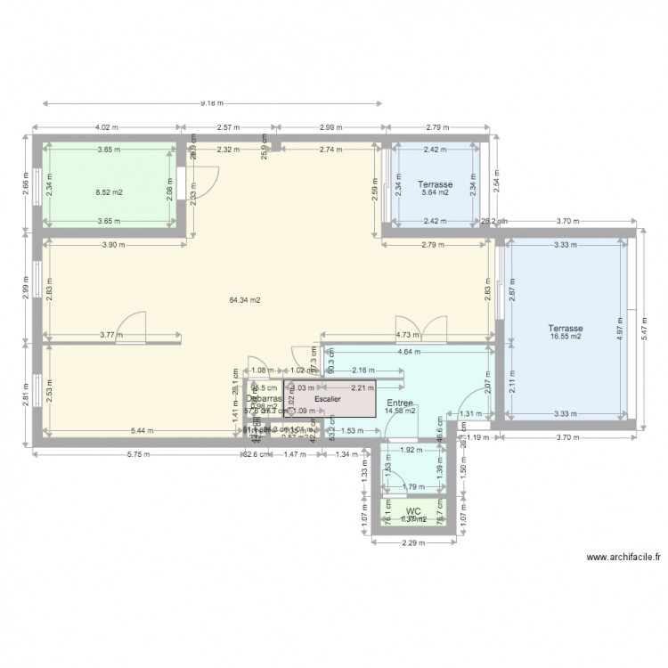 plan villa lourcine mofifie. Plan de 0 pièce et 0 m2