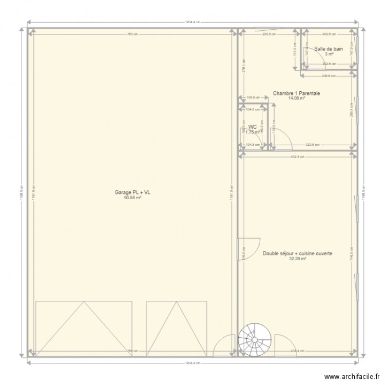 Projet Garage  Maison VALLON. Plan de 0 pièce et 0 m2