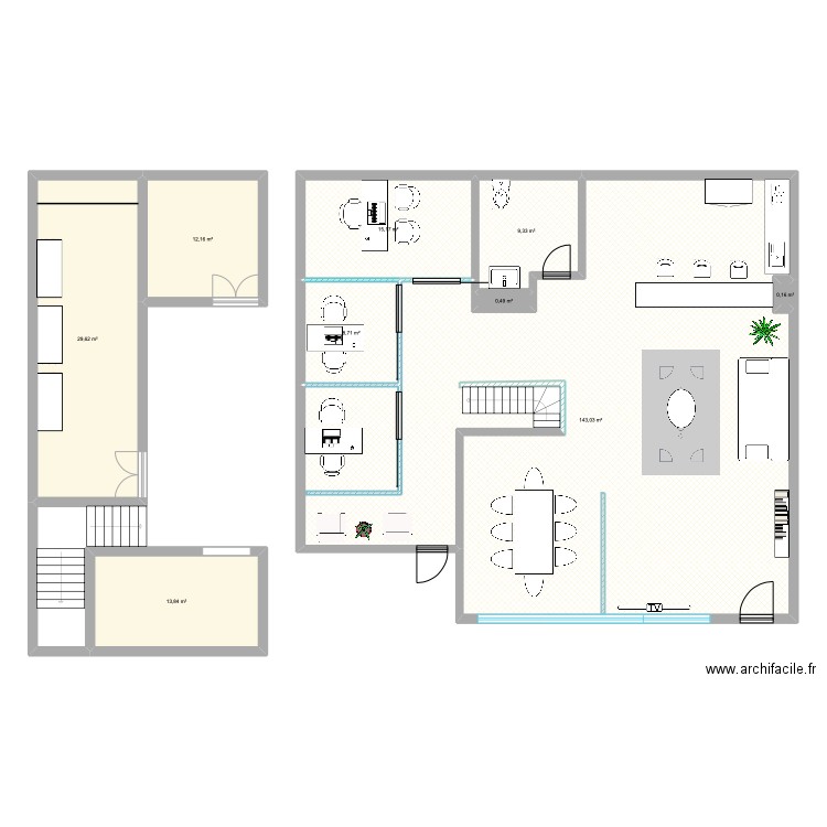 agence. Plan de 0 pièce et 0 m2