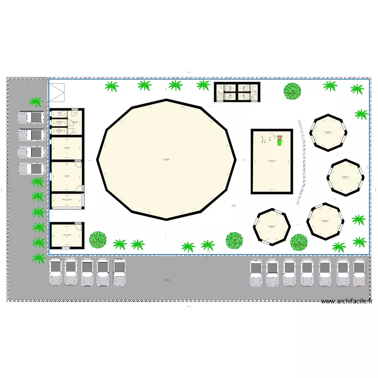 La paillote. Plan de 