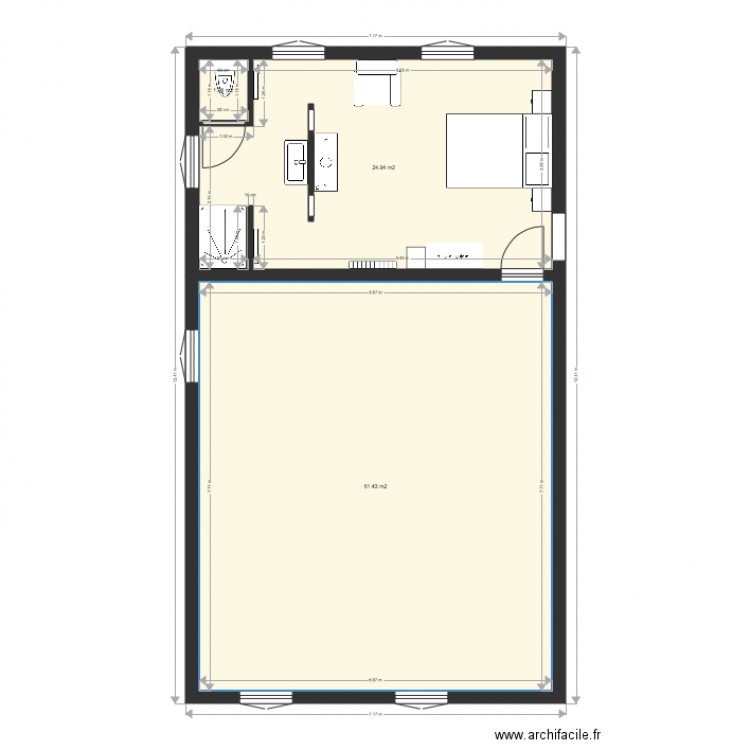 Wirth extra bedroom. Plan de 0 pièce et 0 m2