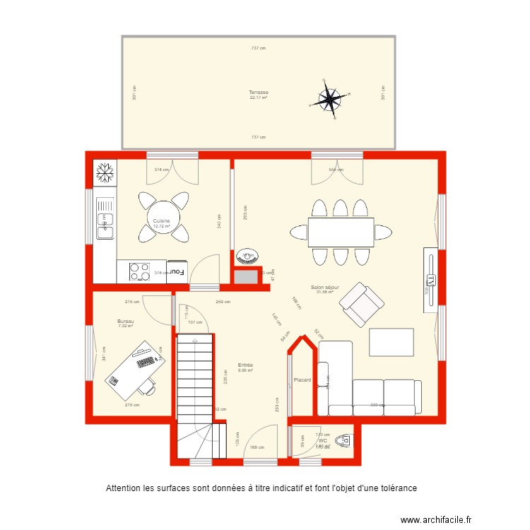 BI 2593 rdc côté. Plan de 0 pièce et 0 m2