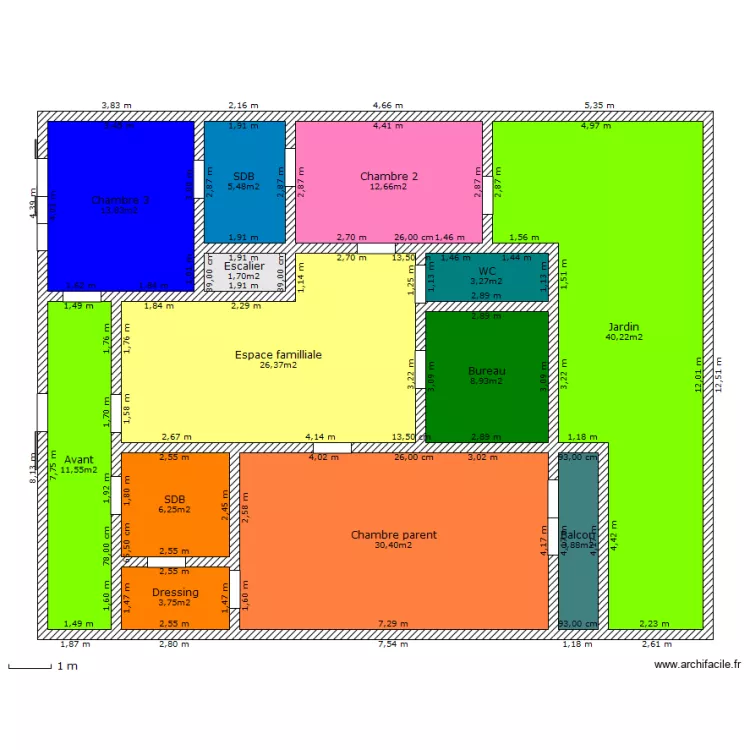 1er &eacute;tage. Plan de 
