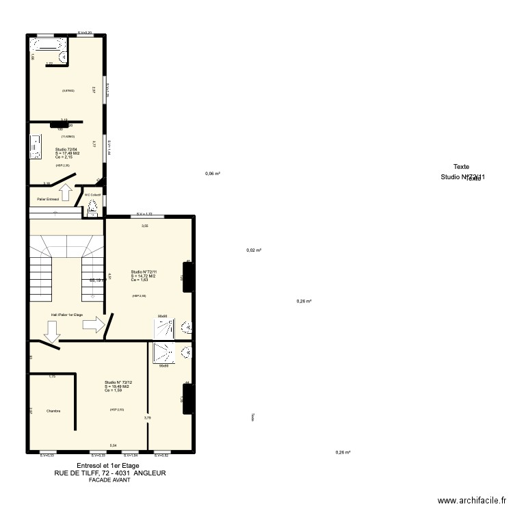 legentil2. Plan de 5 pièces et 66 m2