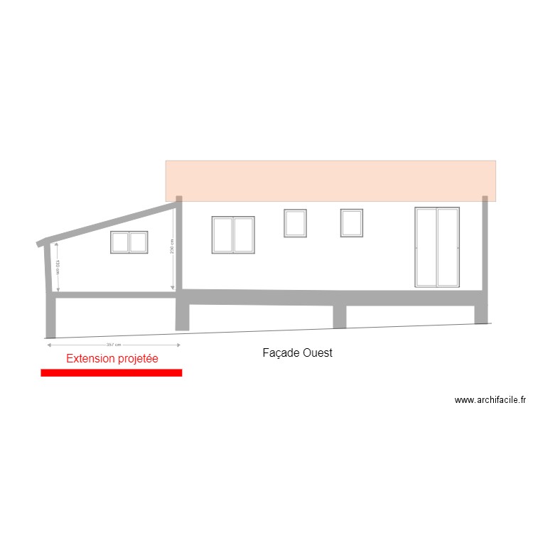 Façade ouest v6. Plan de 0 pièce et 0 m2