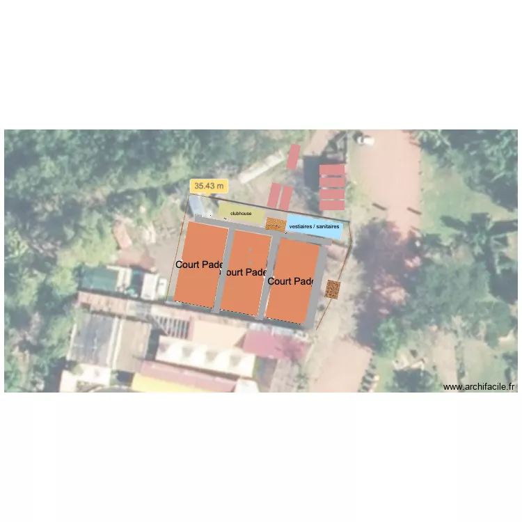 Padel Poterie V3. Plan de 