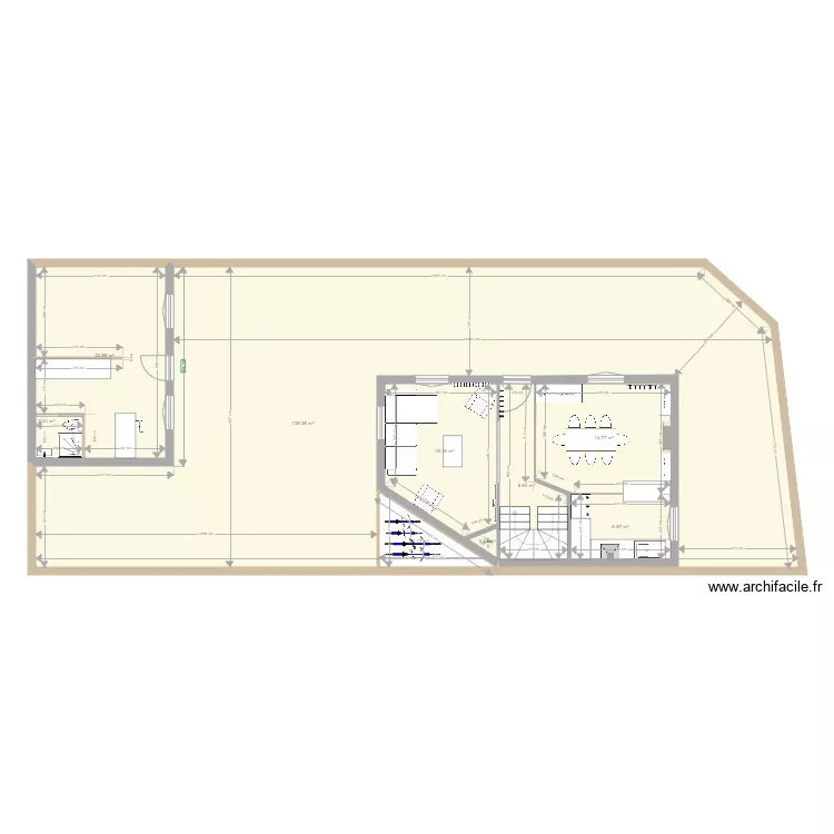 26 emile roux Maison et d&eacute;pendance. Plan de 