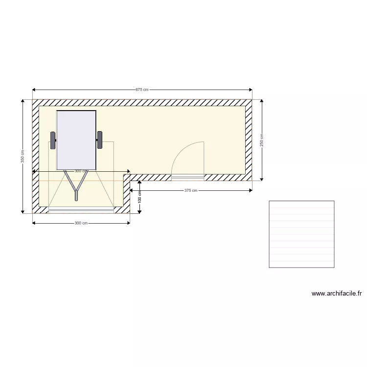 Abri de jardin. Plan de 