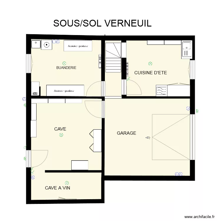 plan verneuil sous sol. Plan de 
