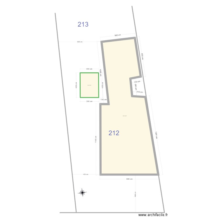 MAISON-ESTAIRES-APRES. Plan de 2 pièces et 149 m2