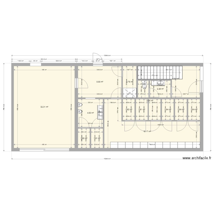 mvo 10. Plan de 15 pièces et 93 m2