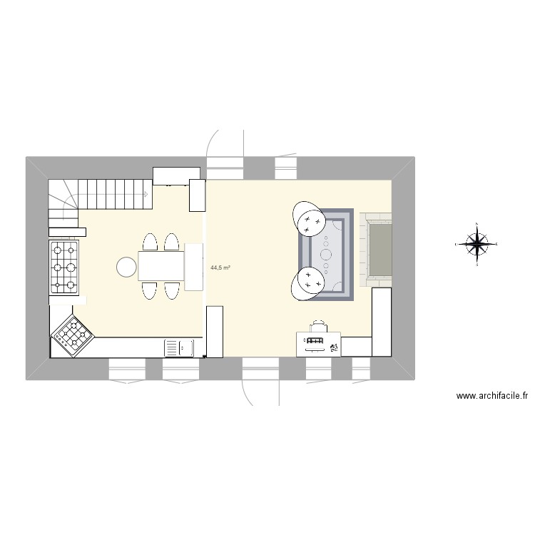 MAISONNETTE 2022. Plan de 2 pièces et 67 m2