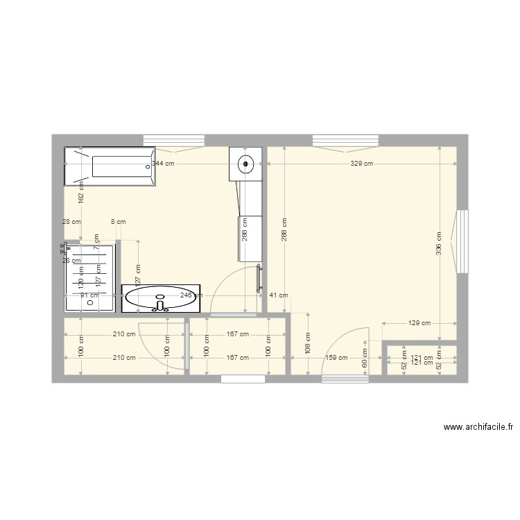 salle de bain1. Plan de 0 pièce et 0 m2