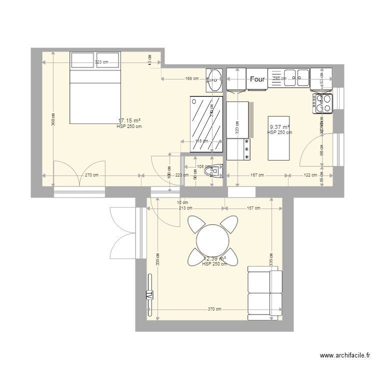 Studio 2407. Plan de 0 pièce et 0 m2