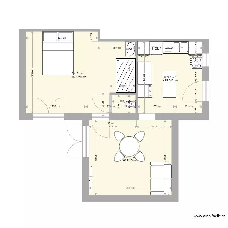 Studio 2407. Plan de 