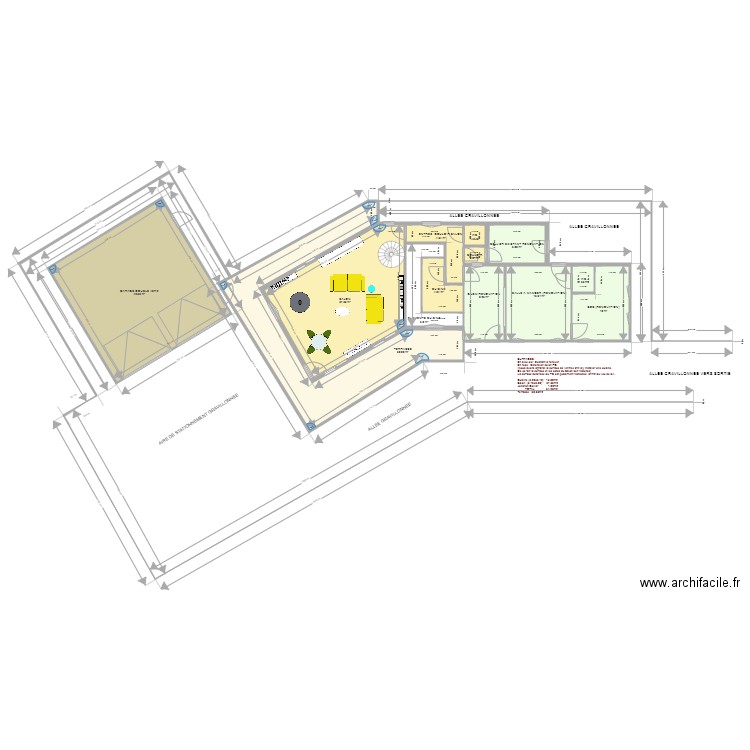 PLAN TRAVAUX  11. Plan de 13 pièces et 182 m2