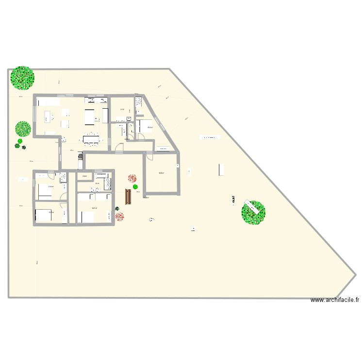 plantagenêt. Plan de 10 pièces et 1018 m2