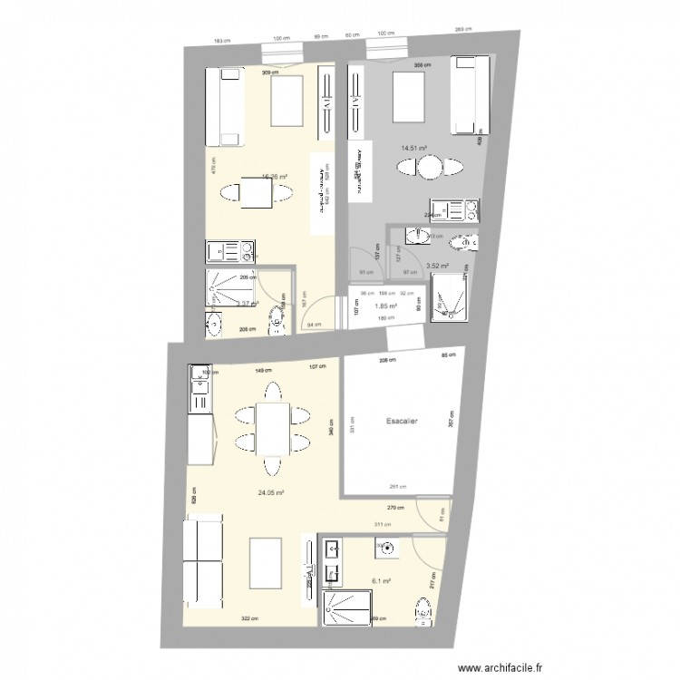 Idée amenagement etage. Plan de 0 pièce et 0 m2