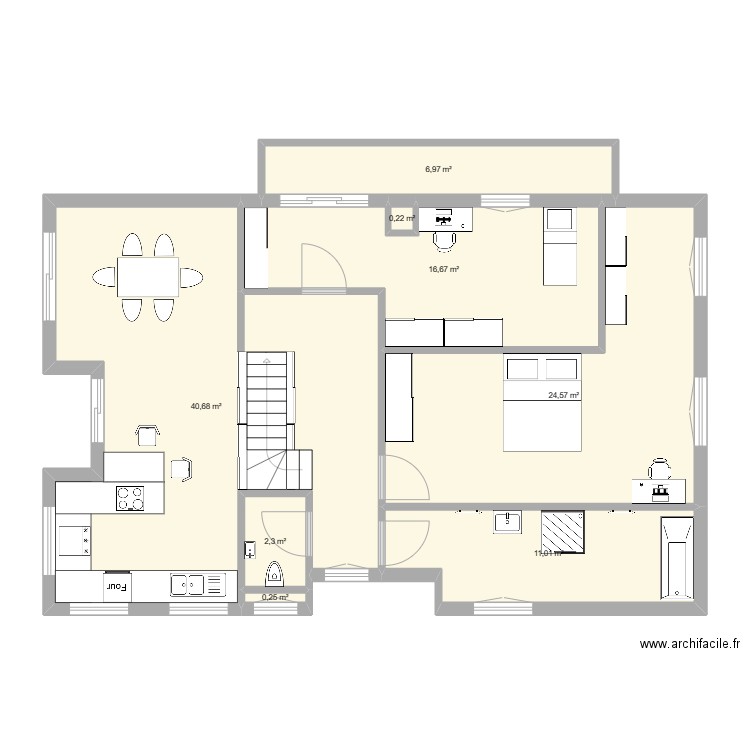 Célia-5 - Etage. Plan de 8 pièces et 103 m2
