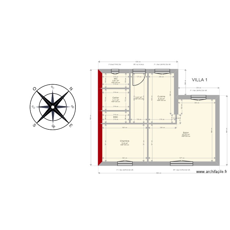 ML23010039 RESIDENCE L'ORANGERAIE VILLAS. Plan de 14 pièces et 110 m2