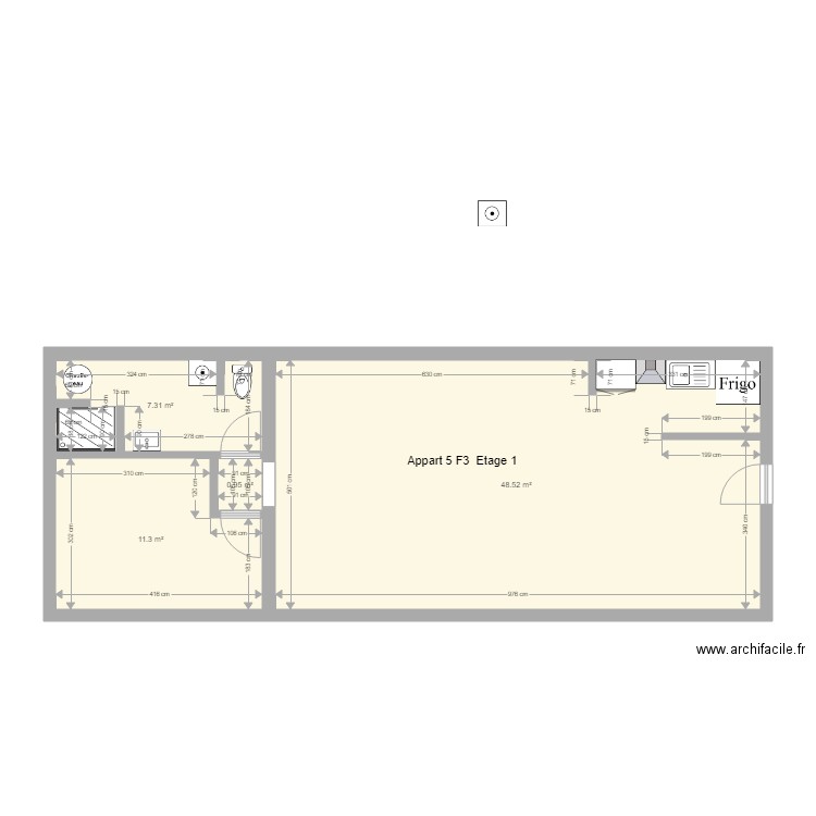 pierre de bresse Le moulin Appart 5 F3  1 Etage. Plan de 0 pièce et 0 m2