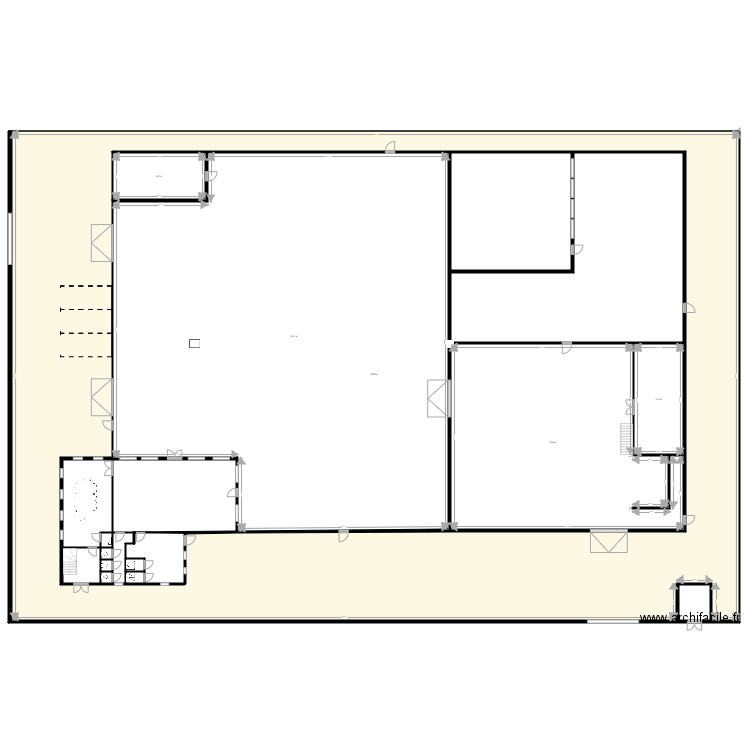 AFPA Pessac Pole logistique. Plan de 19 pièces et 1185 m2