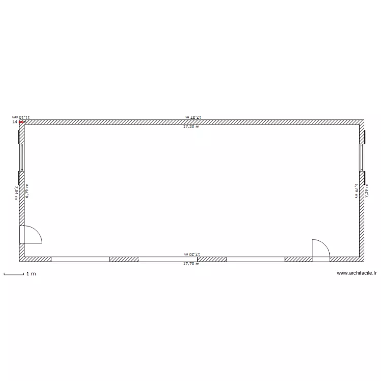 garage triple. Plan de 
