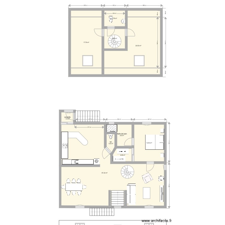 Maison renardieres renov 2. Plan de 0 pièce et 0 m2