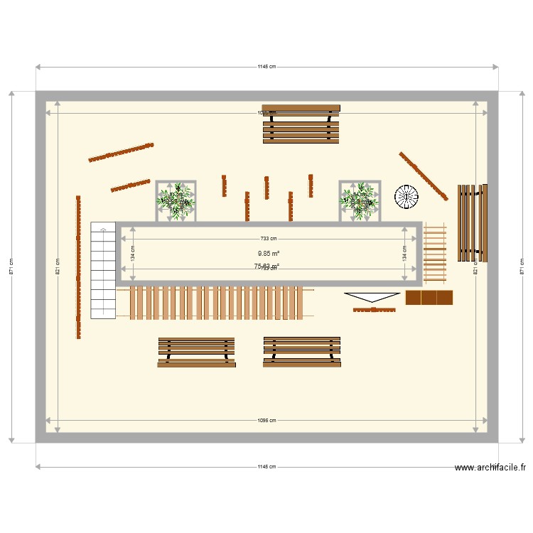 parcours équilibre. Plan de 0 pièce et 0 m2