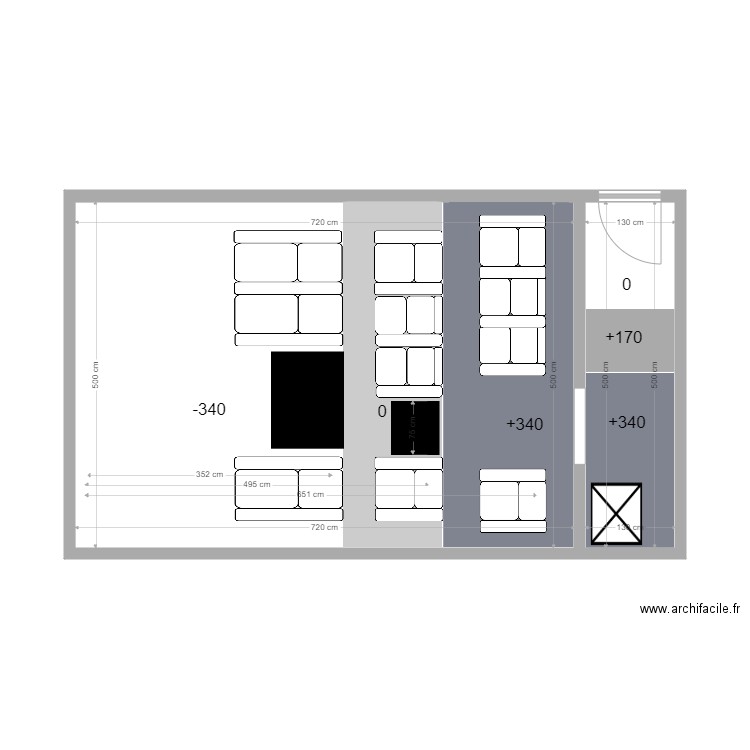 anahita H6 /3. Plan de 2 pièces et 42 m2